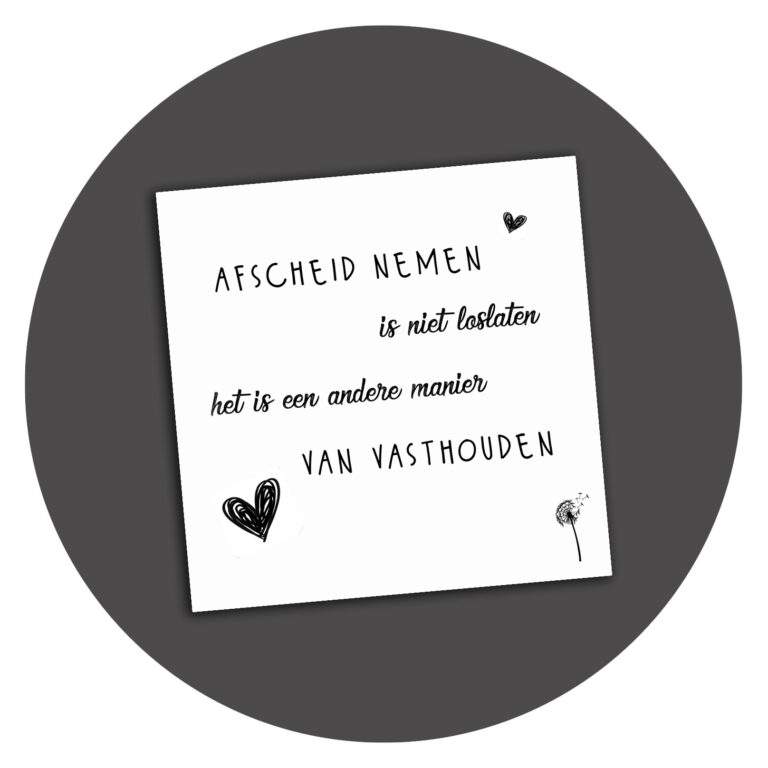 Kaart afscheidnemen