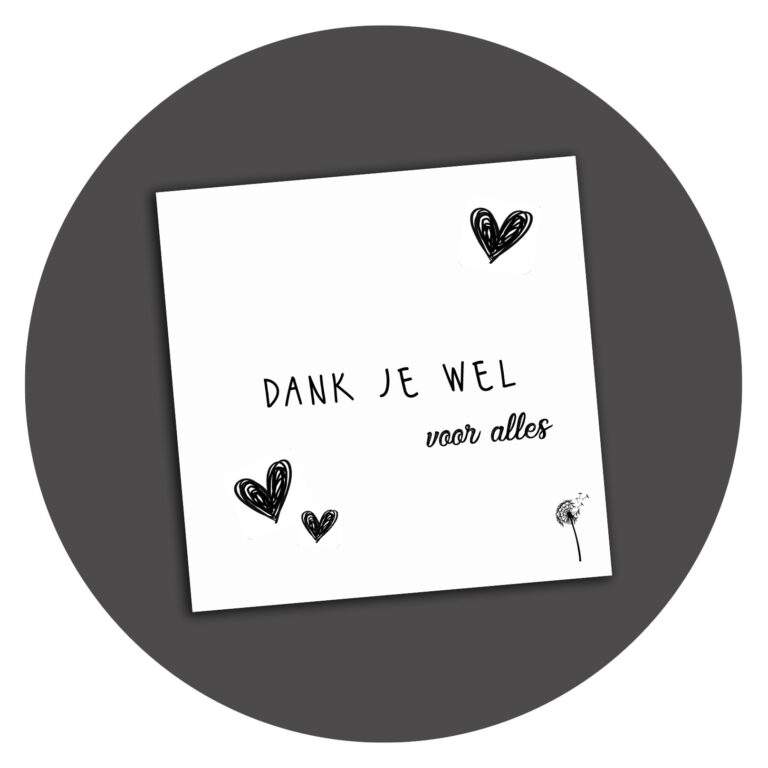 Kaart dankjewel