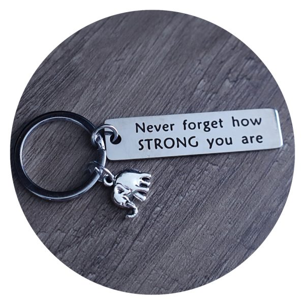 Sleutelhanger Never forget how strong you are
