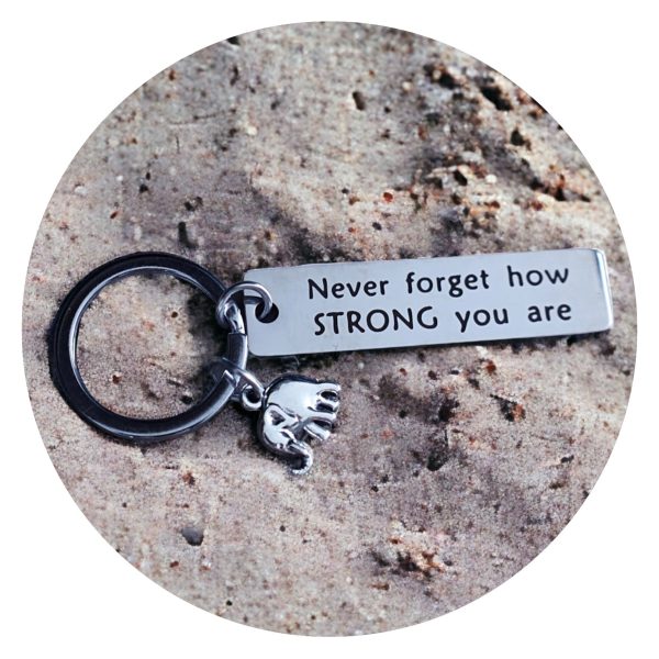 Sleutelhanger Never forget how strong you are