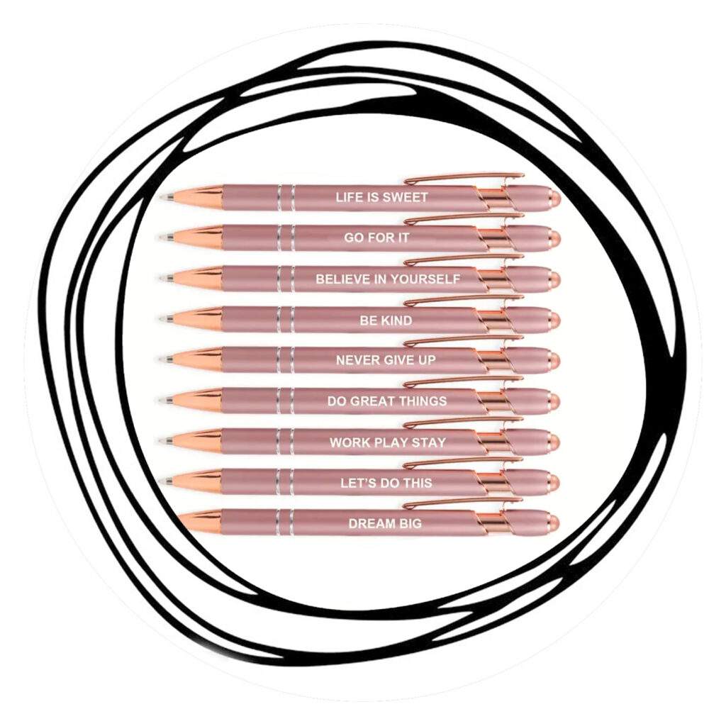 Rosé pen met quote