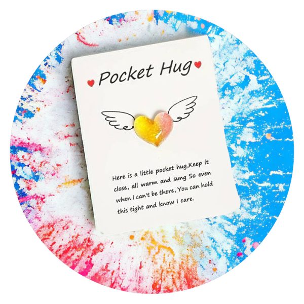 Pocket Hug Geel Hartje