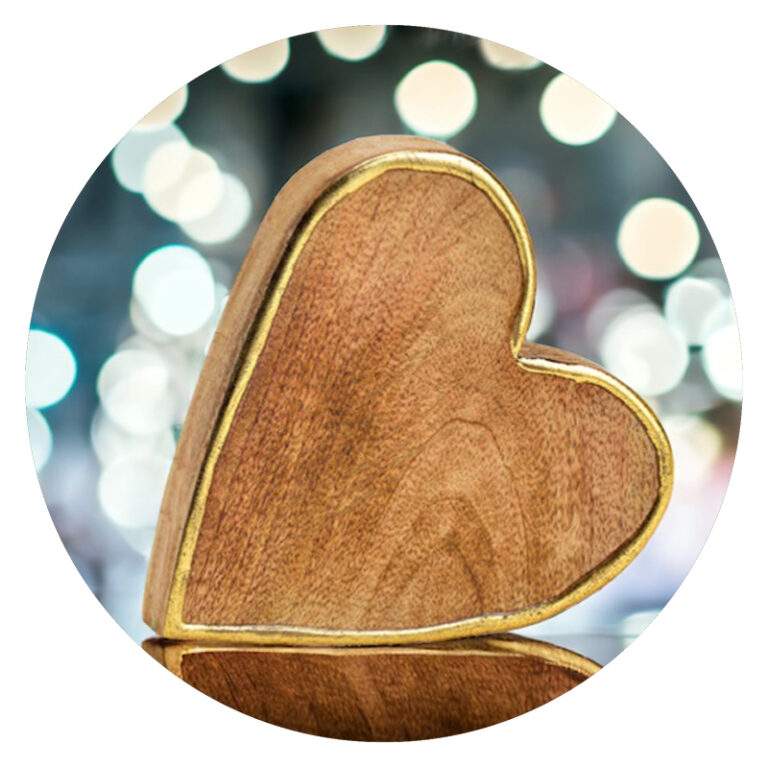 Hart met gouden randje