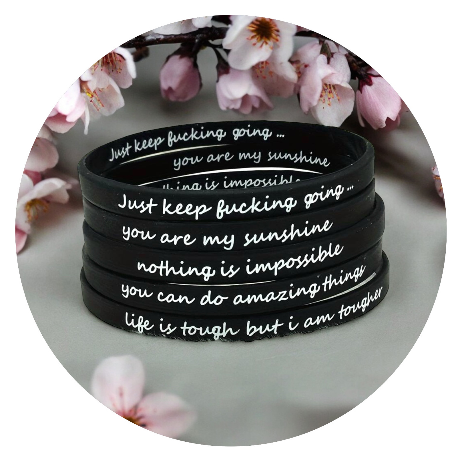 Armband - Rubber - met quote