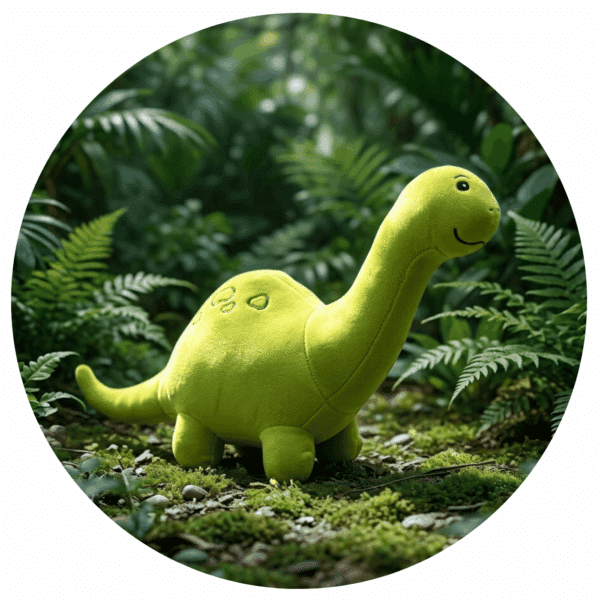 Zachte groene dinosaurus knuffel