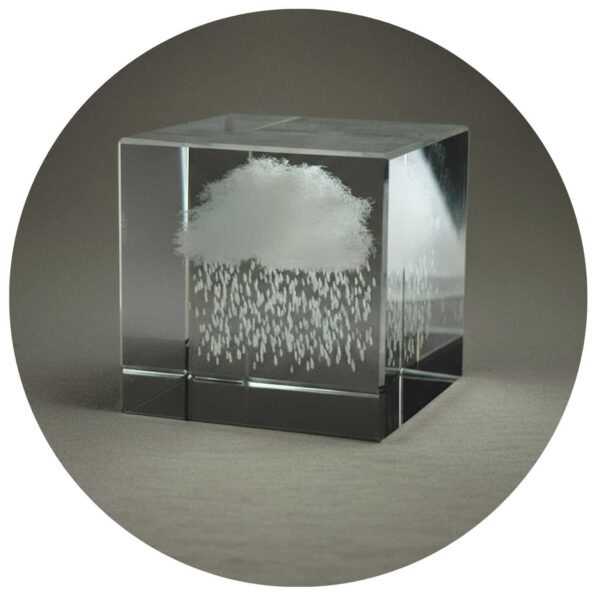 Regenwolkje in glas