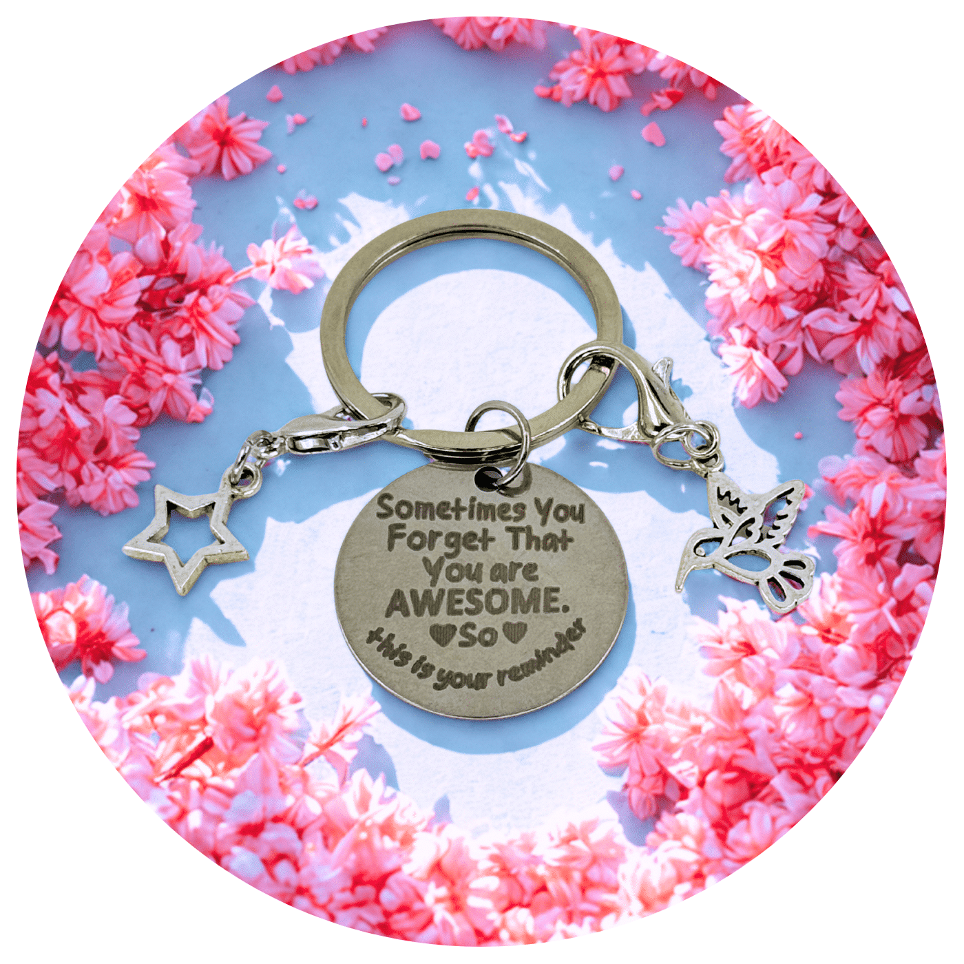 Sleutelhanger-awesome-kolibri Sleutelhanger Awesome | kolibrie en ster