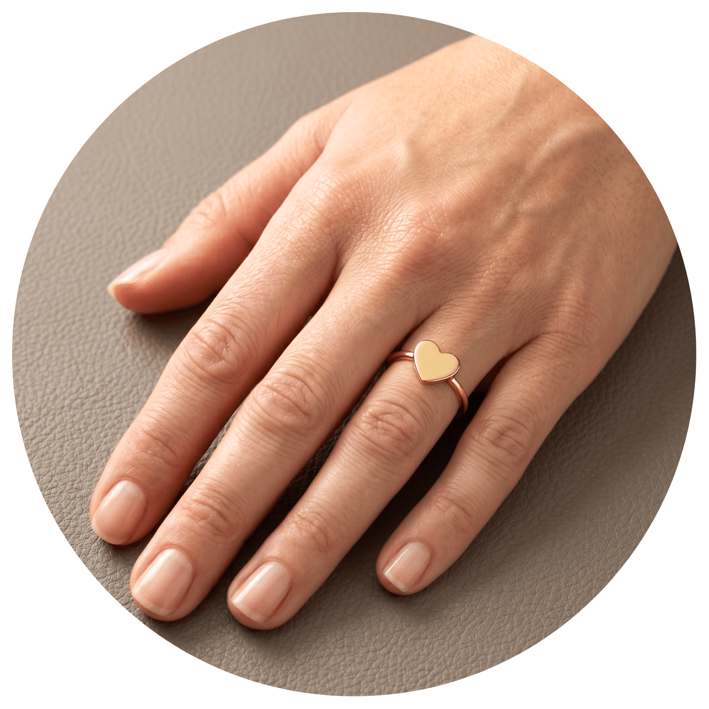 Verstelbare-ring-met-hartje-hand verstelbare ring met hartje